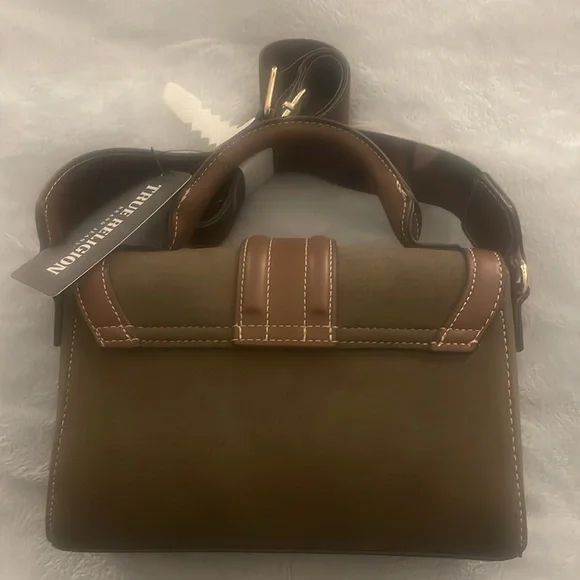 Olive True Religion Snap Closure Bag - Picture 3 of 9